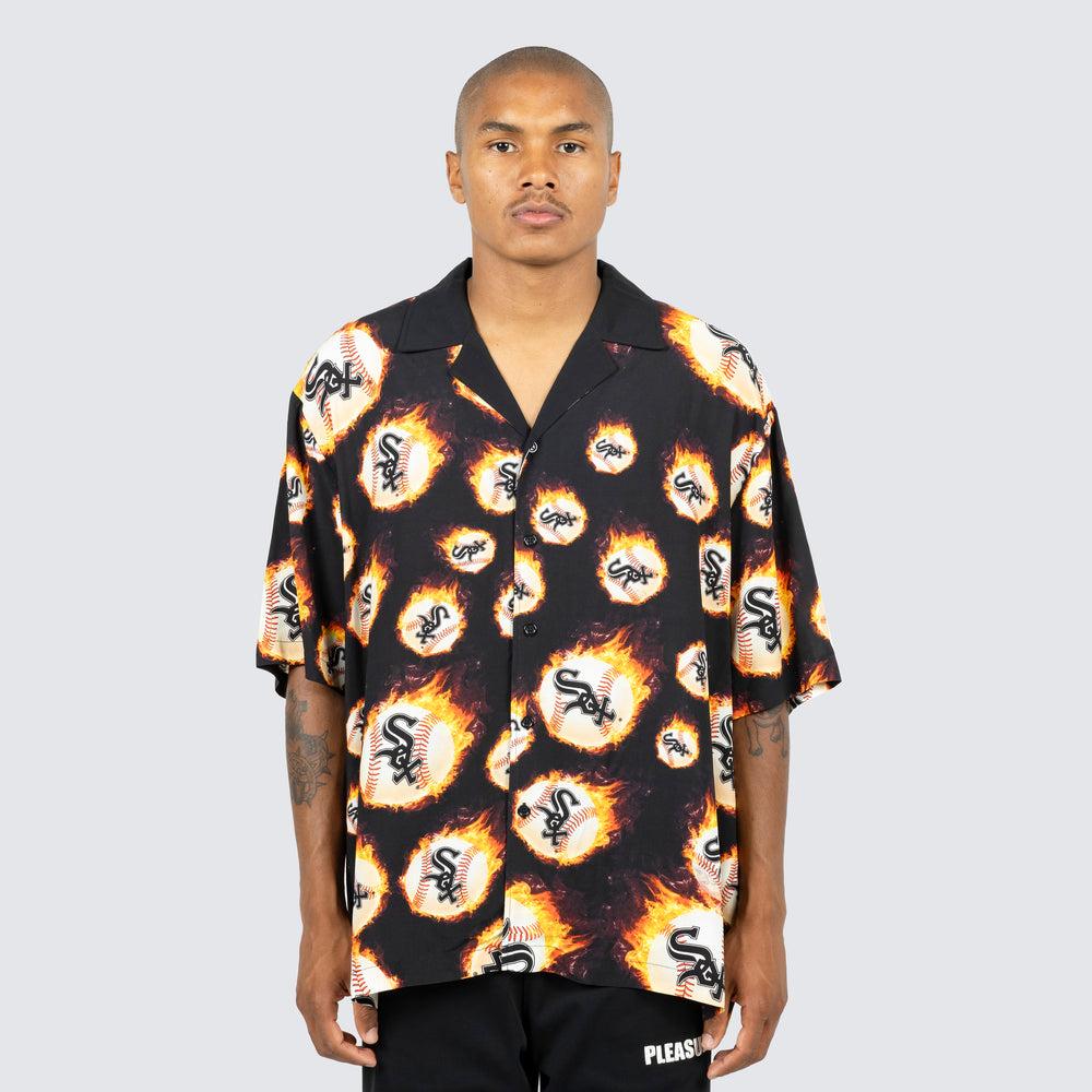 Pleasures FIREBALL BUTTON DOWN - WHITE SOX