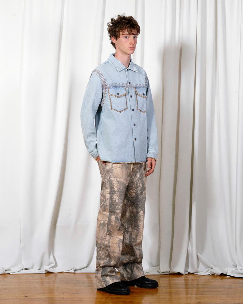 Pleasures FORTRESS DENIM BUTTON UP