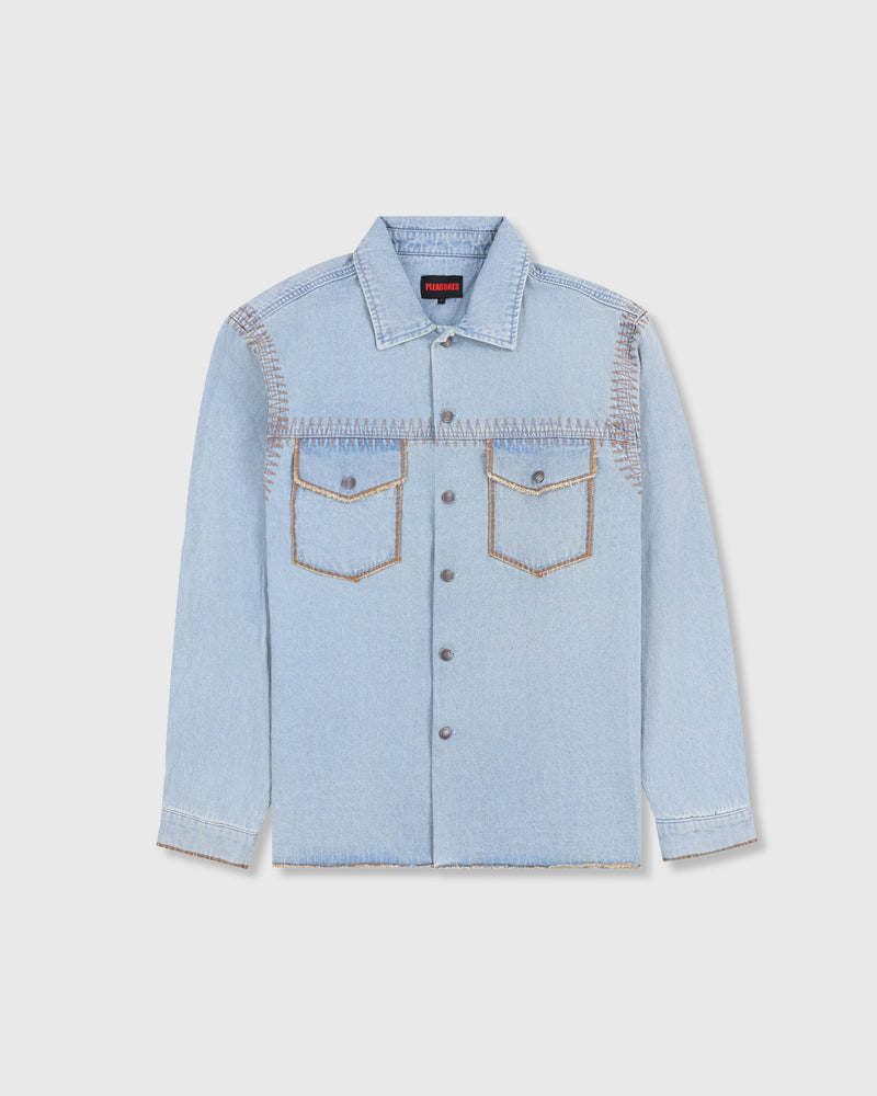 pleasures FORTRESS DENIM BUTTON UP