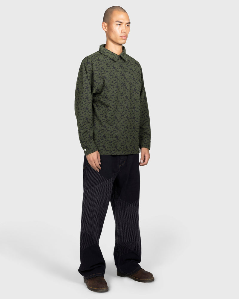 Pleasures GRID EMBROIDERED BAGGY JEANS