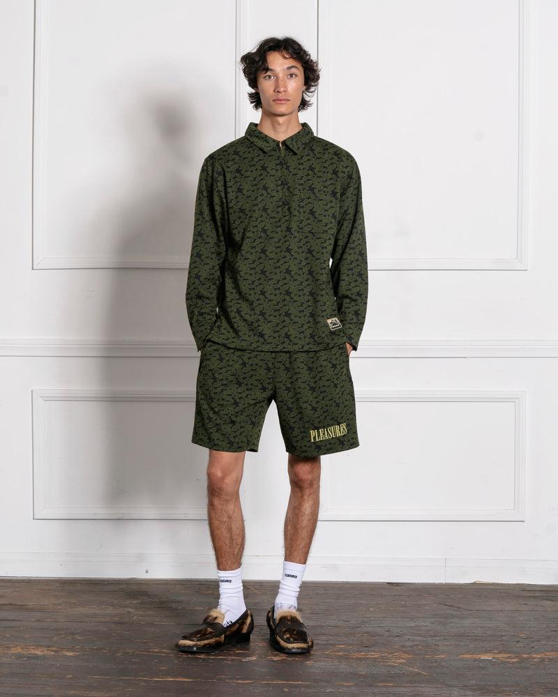 Pleasures LEAF HALF ZIP SHIRT