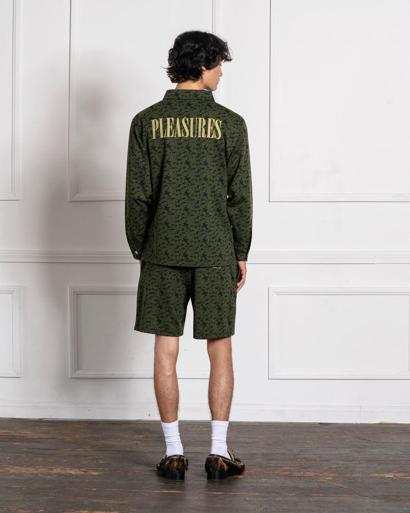 Pleasures LEAF HALF ZIP SHIRT