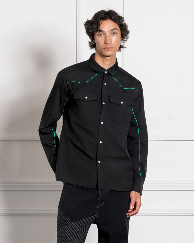 Pleasures NYLON WESTERN BUTTON UP