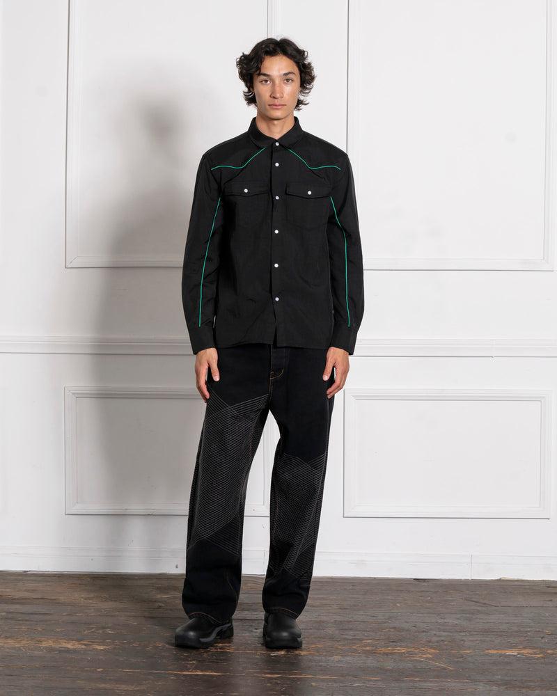 Pleasures NYLON WESTERN BUTTON UP