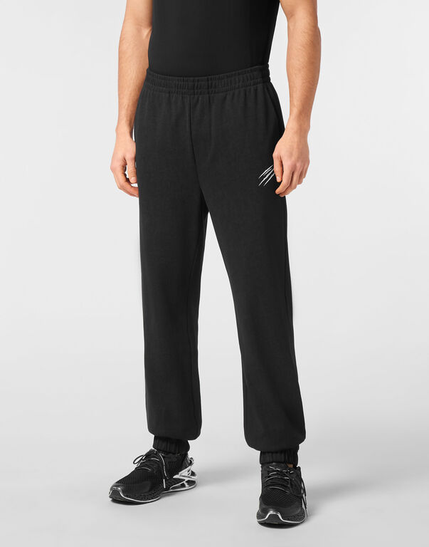 Plein Sport Cold Dye Loose Fit Jogging Pants Scratch Black