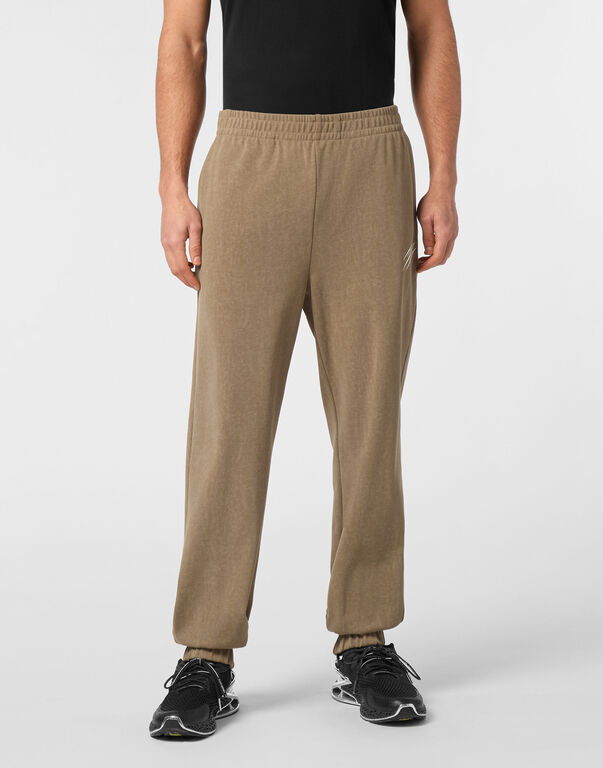 Plein Sport Cold Dye Loose Fit Jogging Pants Scratch Military