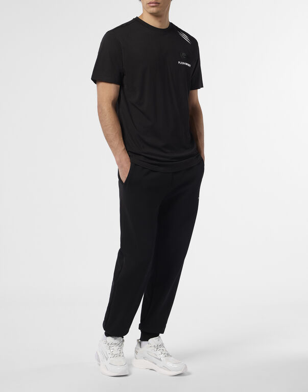 Plein Sport Cotton Breathable Round Neck T-Shirt Scratch Black
