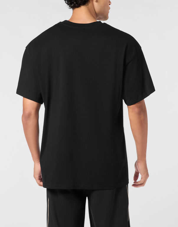 Plein Sport Cotton Round Neck T-Shirt Hyper Sport Black / White