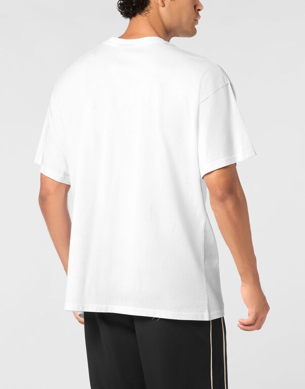 Plein Sport Cotton Round Neck T-Shirt Hyper Sport White