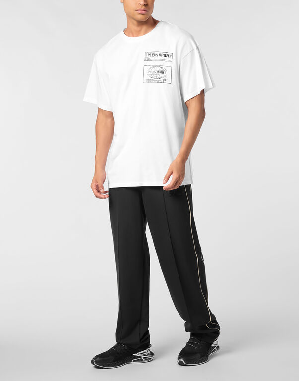 Plein Sport Cotton Round Neck T-Shirt Hyper Sport White