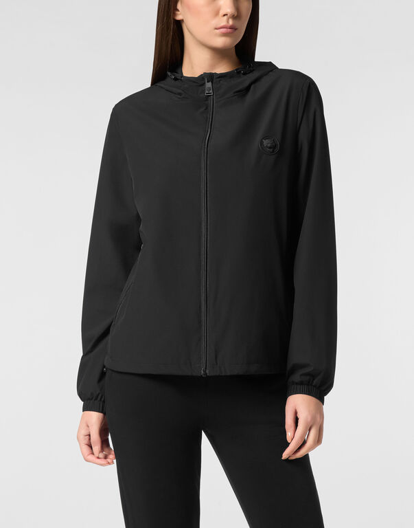 Plein Sport Hooded Lightweight Running Jacket LS Black