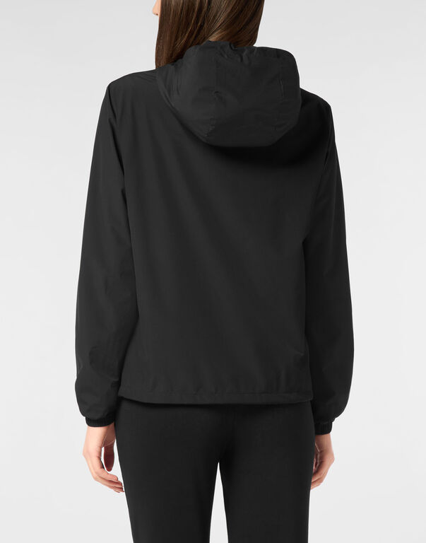 Plein Sport Hooded Lightweight Running Jacket LS Black