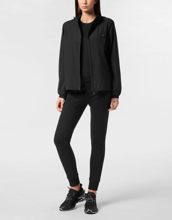 Plein Sport Hooded Lightweight Running Jacket LS Black