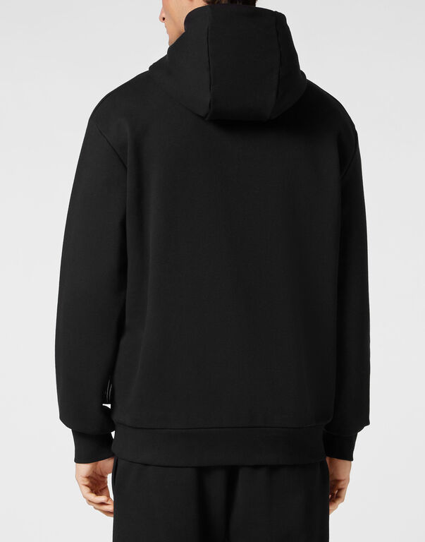 Plein Sport Hoodie Sweatshirt Carbon Tiger Black / White