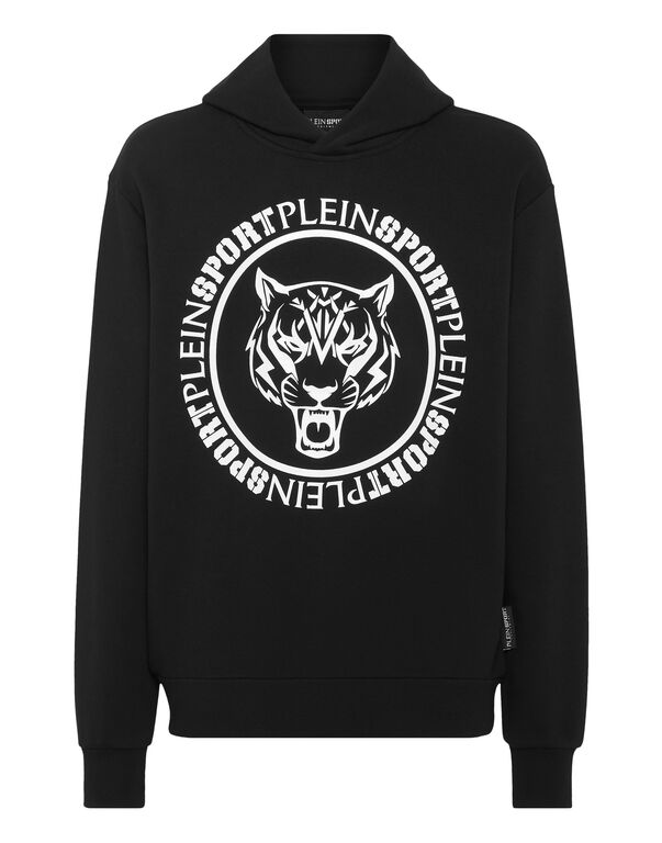 plein sport Hoodie sweatshirt Carbon Tiger black / white