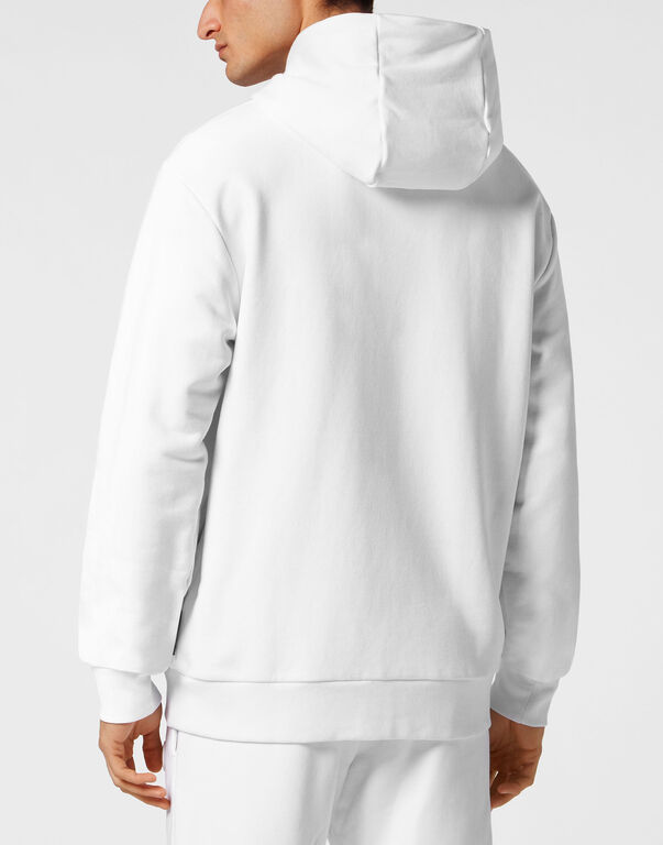 Plein Sport Hoodie Sweatshirt Carbon Tiger White / Black