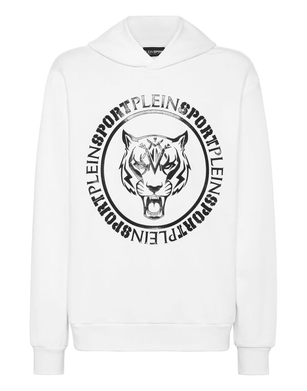 plein sport Hoodie sweatshirt Carbon Tiger white / black