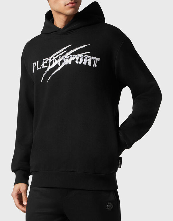 Plein Sport Hoodie Sweatshirt Chrome Scratch Edition Black