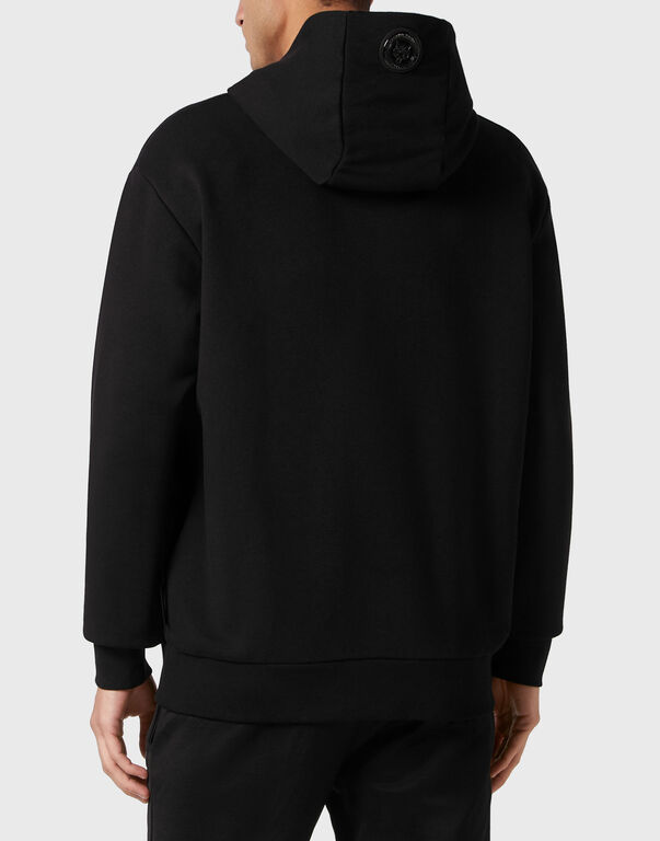 Plein Sport Hoodie Sweatshirt Chrome Scratch Edition Black