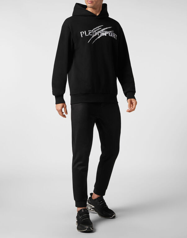 Plein Sport Hoodie Sweatshirt Chrome Scratch Edition Black