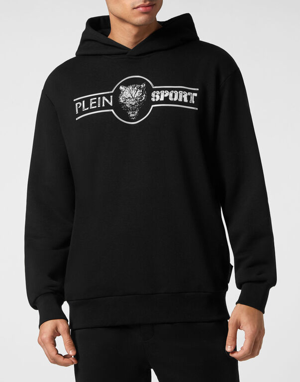 Plein Sport Hoodie Sweatshirt Chrome Scratch Edition Black
