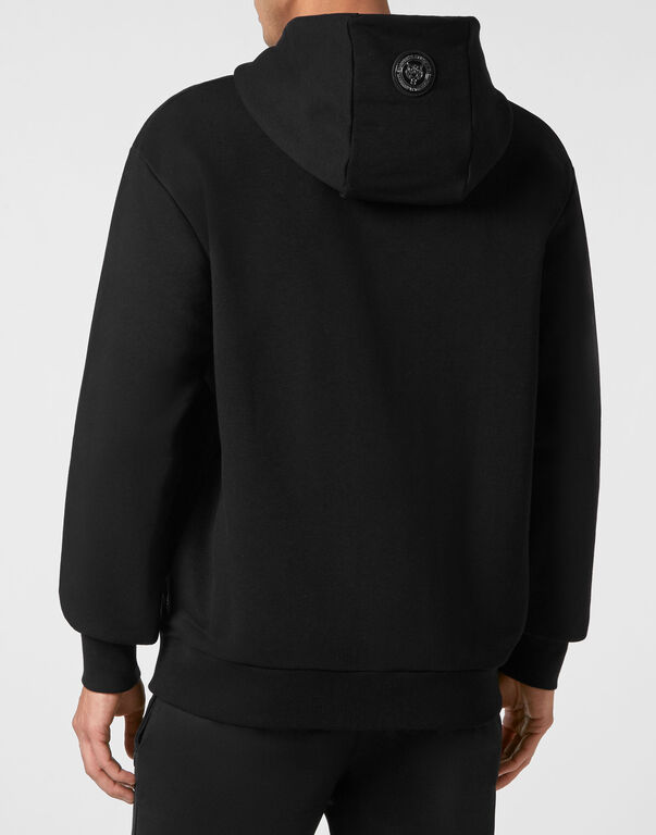 Plein Sport Hoodie Sweatshirt Chrome Scratch Edition Black