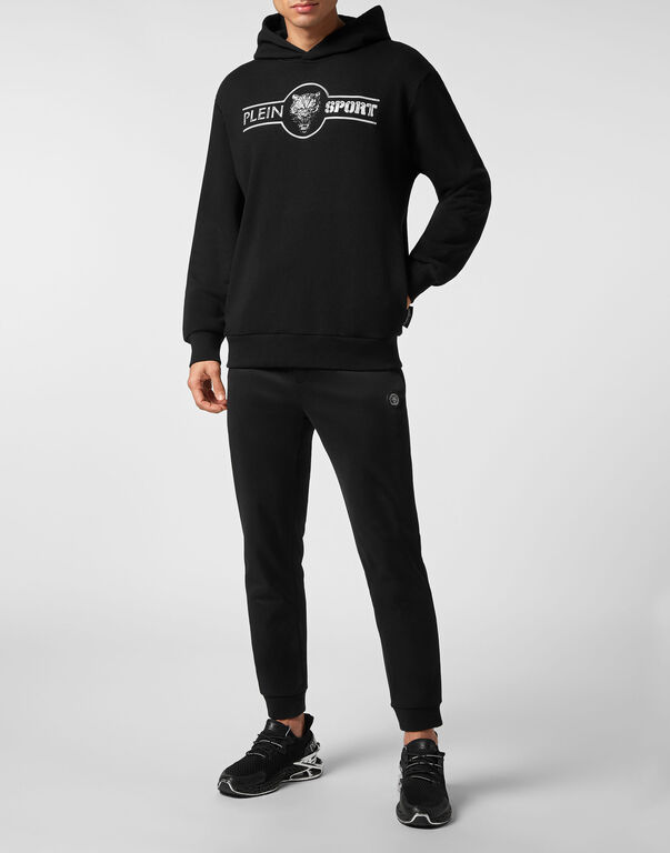 Plein Sport Hoodie Sweatshirt Chrome Scratch Edition Black