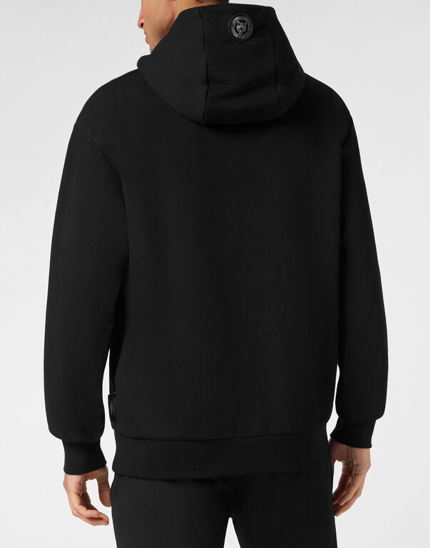 Plein Sport Hoodie Sweatshirt Chrome Scratch Edition Black+green Fluo