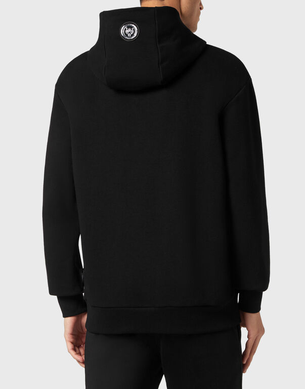 Plein Sport Hoodie Sweatshirt Chrome Scratch Edition Black+green Fluo