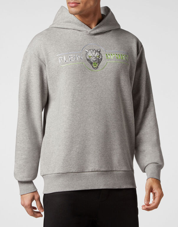 Plein Sport Hoodie Sweatshirt Chrome Scratch Edition Grey