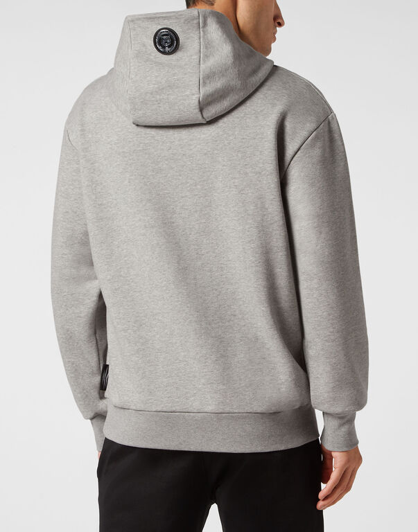 Plein Sport Hoodie Sweatshirt Chrome Scratch Edition Grey