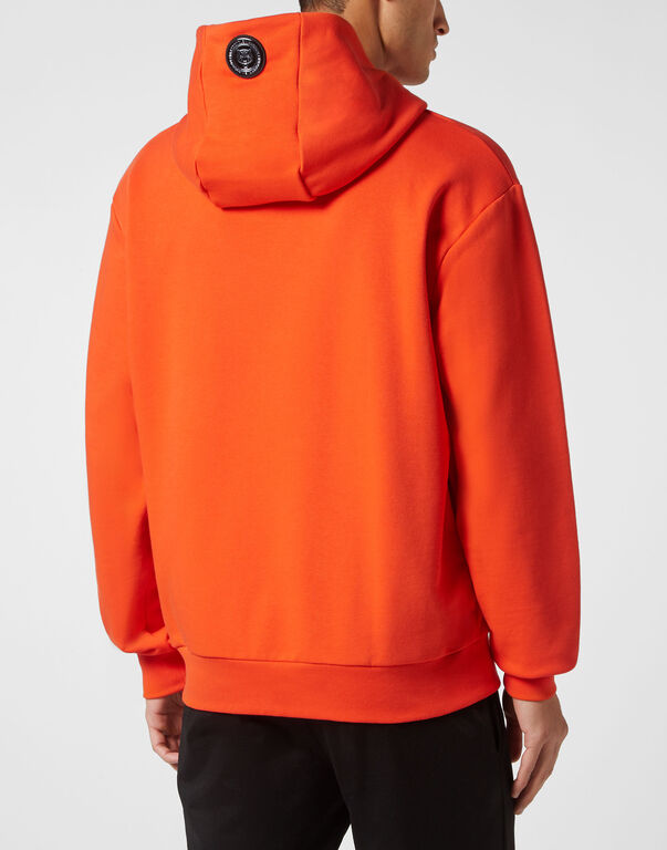 Plein Sport Hoodie Sweatshirt Chrome Scratch Edition Orange