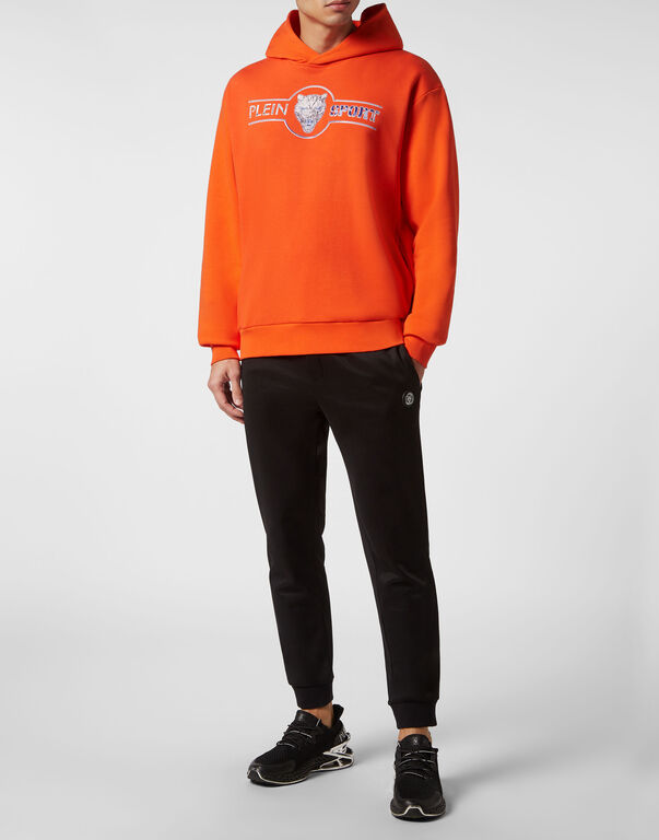 Plein Sport Hoodie Sweatshirt Chrome Scratch Edition Orange
