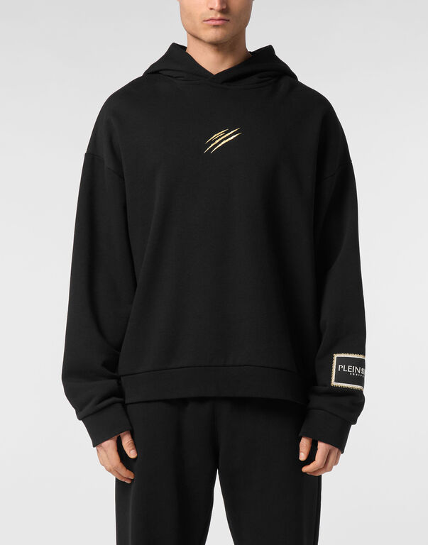 Plein Sport Hoodie Sweatshirt Label Black/light Gold