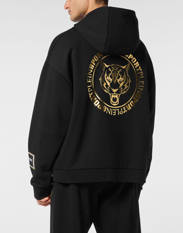 Plein Sport Hoodie Sweatshirt Label Black/light Gold