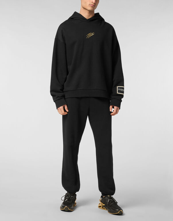 Plein Sport Hoodie Sweatshirt Label Black/light Gold