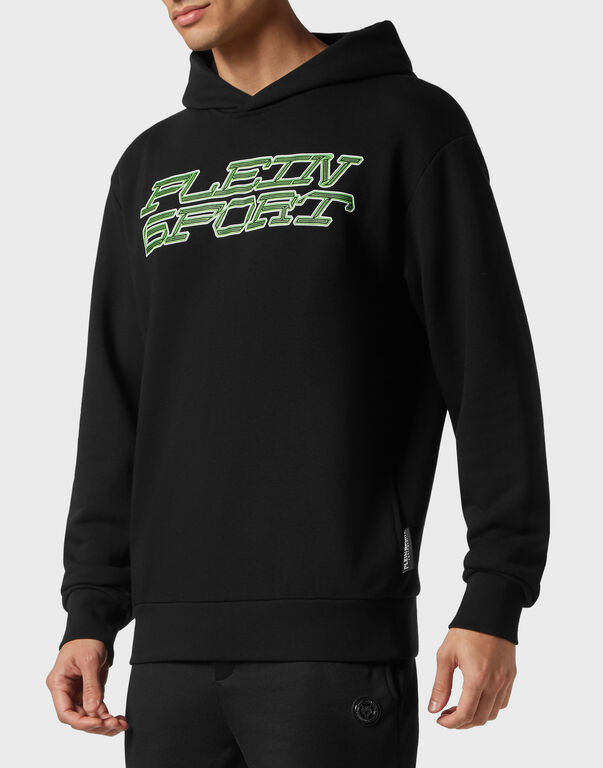 Plein Sport Hoodie Sweatshirt Tiger Black+green Fluo