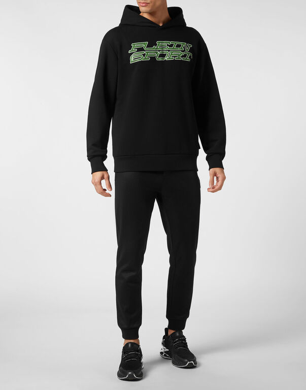 Plein Sport Hoodie Sweatshirt Tiger Black+green Fluo