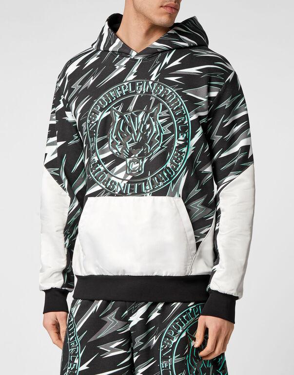 Plein Sport Hoodie Sweatshirt Tiger Black/mint Green