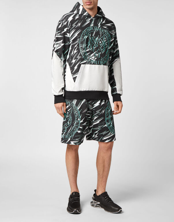 Plein Sport Hoodie Sweatshirt Tiger Black/mint Green