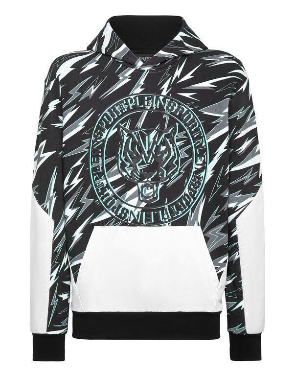 plein sport Hoodie Sweatshirt Tiger black/mint green