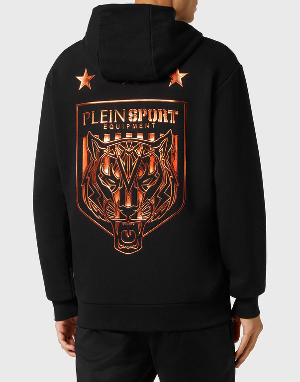 Plein Sport Hoodie Sweatshirt Tiger Crest Edition Black