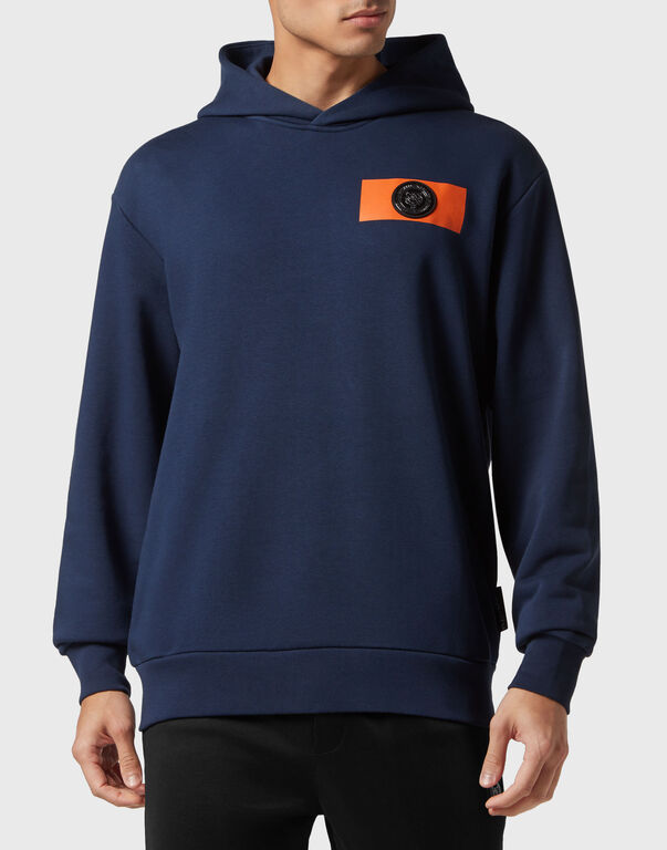 Plein Sport Hoodie Sweatshirt Tiger Crest Edition Dark Blue