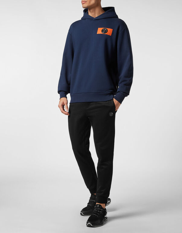 Plein Sport Hoodie Sweatshirt Tiger Crest Edition Dark Blue