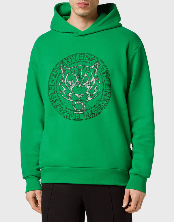 Plein Sport Hoodie Sweatshirt Tiger Green Fluo/Black