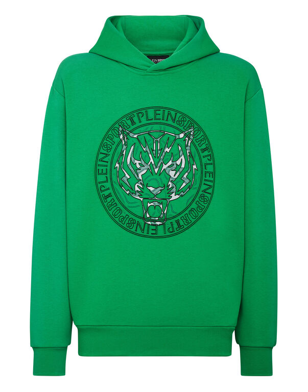 plein sport Hoodie Sweatshirt Tiger Green Fluo/Black