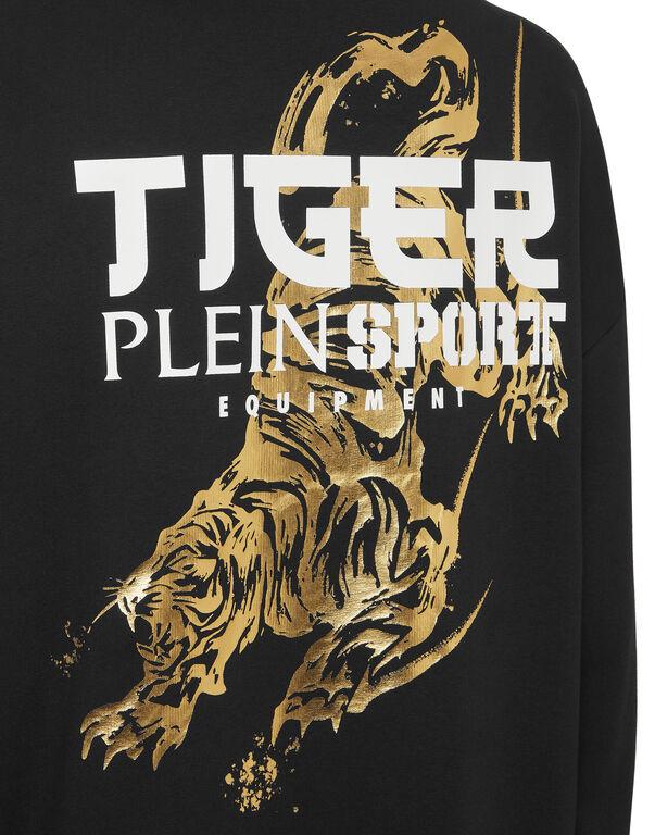 Plein Sport Hoodie Sweatshirt Tiger Tokyo Black/light Gold