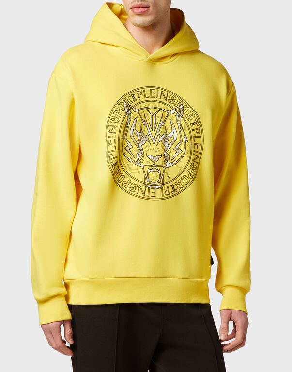 Plein Sport Hoodie Sweatshirt Tiger Yellow Fluo/Black