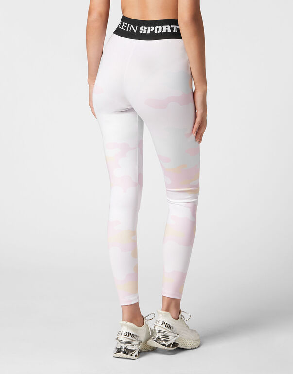 Plein Sport Jogging Cutting Leggings Camouflage White / Multicolored