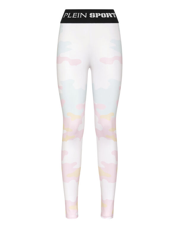 plein sport Jogging Cutting Leggings Camouflage white / multicolored